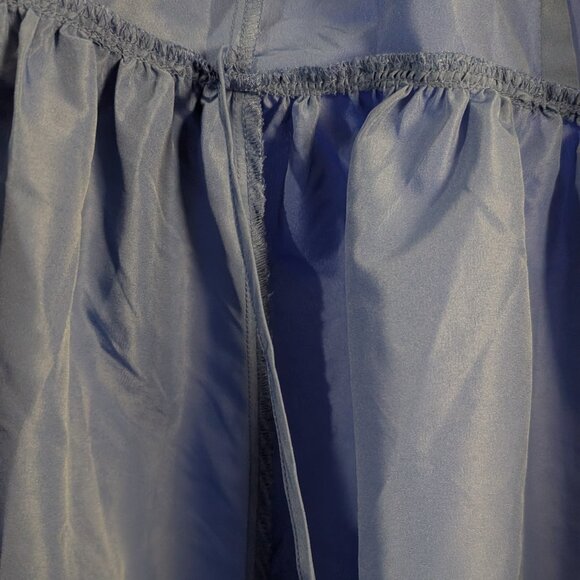 NWOT Monki Women Long Sleeve Midi Wrap Front Side Tie Dress Blue Size 38 (US 6) - Picture 6 of 15